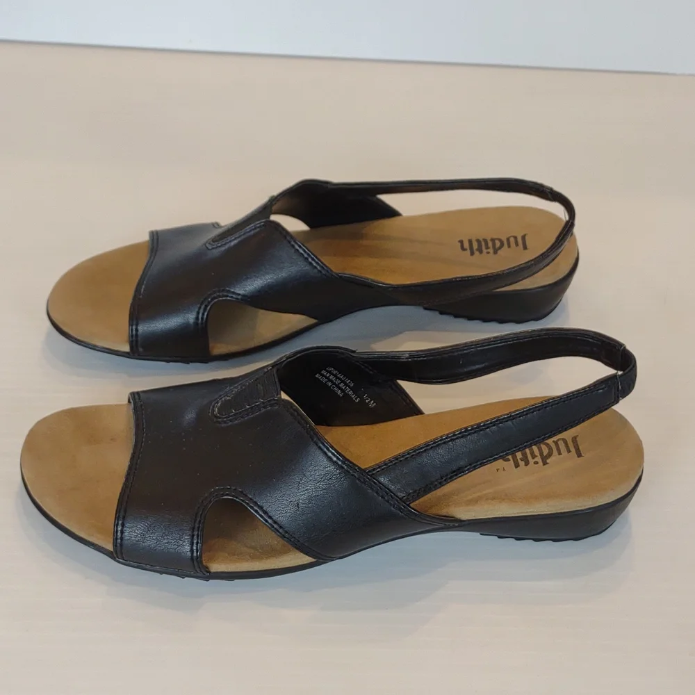 Judith Black Slingback Open Toe Sandal